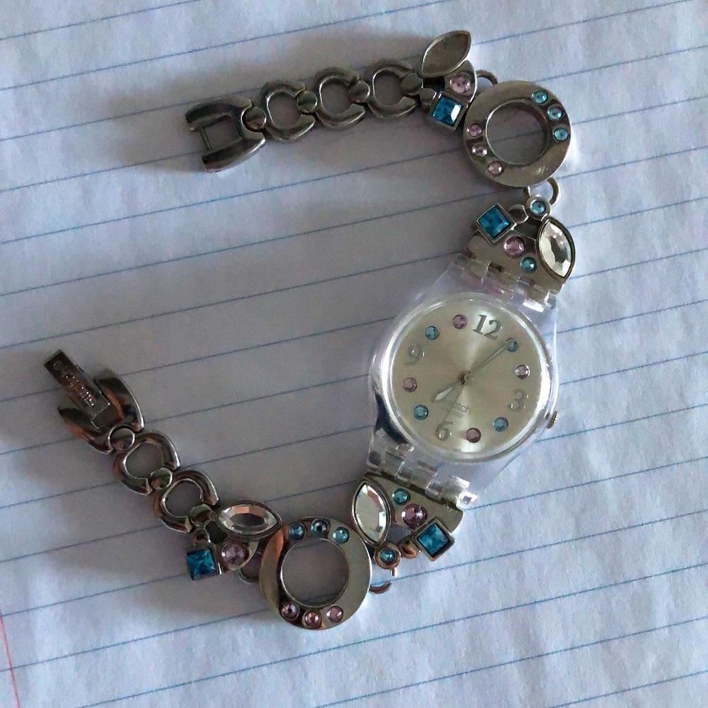 swatch with Swarovski crystals